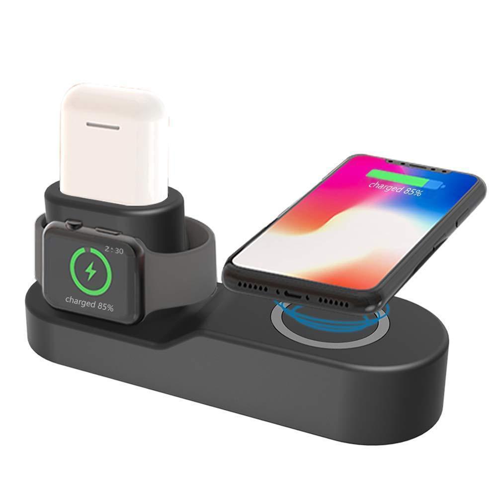 W3 Wireless Charger Three in One Four in One Mobile Phone Watch Headset Multi-function One Wireless Charging