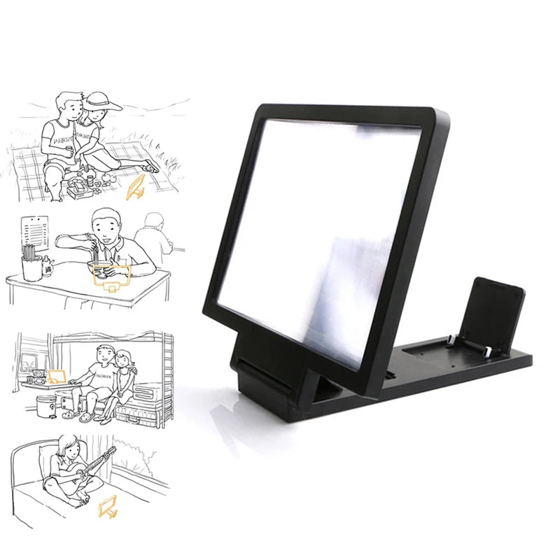 3d Cell Phone Screen Magnifier Hd Magnifier Foldable Mobile Phone Projector